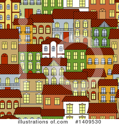 Royalty-Free (RF) Townhome Clipart Illustration by Vector Tradition SM - Stock Sample #1409530