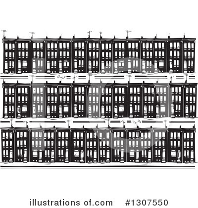 Royalty-Free (RF) Townhouse Clipart Illustration by xunantunich - Stock Sample #1307550