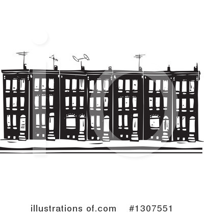 Royalty-Free (RF) Townhouse Clipart Illustration by xunantunich - Stock Sample #1307551