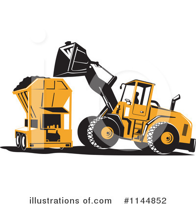 Royalty-Free (RF) Tractor Clipart Illustration by patrimonio - Stock Sample #1144852