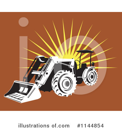 Royalty-Free (RF) Tractor Clipart Illustration by patrimonio - Stock Sample #1144854