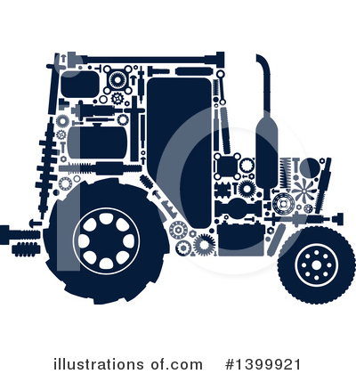 Tractor Clipart #1399921 by Vector Tradition SM