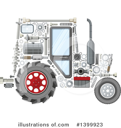 Tractor Clipart #1399923 by Vector Tradition SM