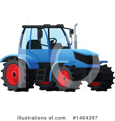Royalty-Free (RF) Tractor Clipart Illustration by Vector Tradition SM - Stock Sample #1464397