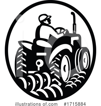 Royalty-Free (RF) Tractor Clipart Illustration by patrimonio - Stock Sample #1715884