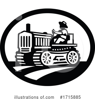 Royalty-Free (RF) Tractor Clipart Illustration by patrimonio - Stock Sample #1715885