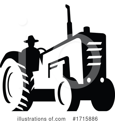 Royalty-Free (RF) Tractor Clipart Illustration by patrimonio - Stock Sample #1715886