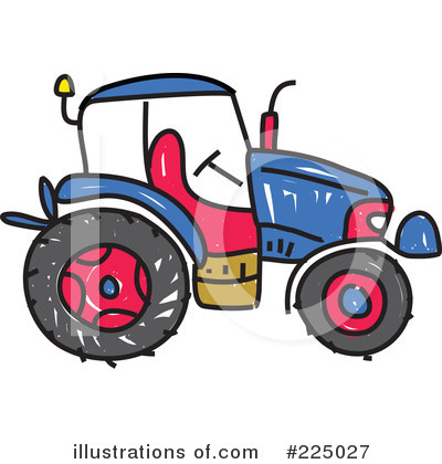 Royalty-Free (RF) Tractor Clipart Illustration by Prawny - Stock Sample #225027