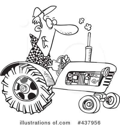 Royalty-Free (RF) Tractor Clipart Illustration by toonaday - Stock Sample #437956