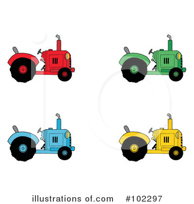 Royalty-Free (RF) Tractors Clipart Illustration by Hit Toon - Stock Sample #102297