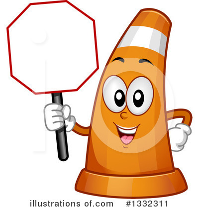 Royalty-Free (RF) Traffic Cone Clipart Illustration by BNP Design Studio - Stock Sample #1332311