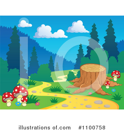 Tree Stump Clipart #1100758 by visekart