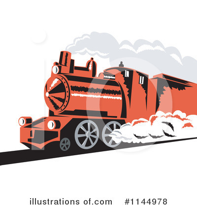 Royalty-Free (RF) Train Clipart Illustration by patrimonio - Stock Sample #1144978