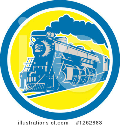 Royalty-Free (RF) Train Clipart Illustration by patrimonio - Stock Sample #1262883