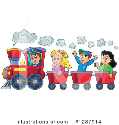 Royalty-Free (RF) Train Clipart Illustration by visekart - Stock Sample #1287914