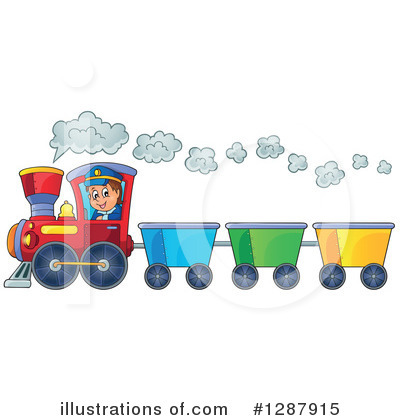 Royalty-Free (RF) Train Clipart Illustration by visekart - Stock Sample #1287915