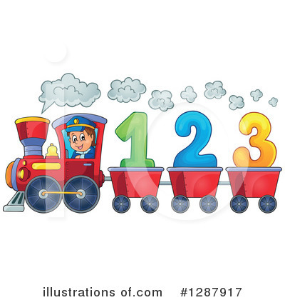 Royalty-Free (RF) Train Clipart Illustration by visekart - Stock Sample #1287917