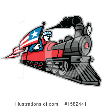 American Flag Clipart #1582441 by patrimonio