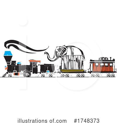 Royalty-Free (RF) Train Clipart Illustration by xunantunich - Stock Sample #1748373