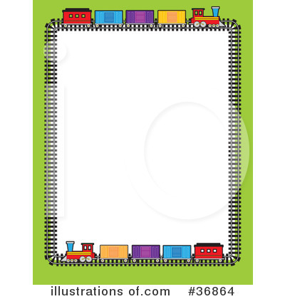Royalty-Free (RF) Train Clipart Illustration by Maria Bell - Stock Sample #36864