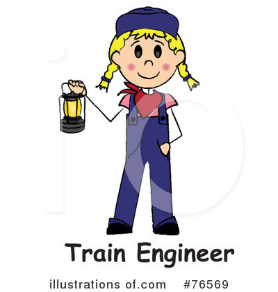 Royalty-Free (RF) Train Engineer Clipart Illustration by Pams Clipart - Stock Sample #76569