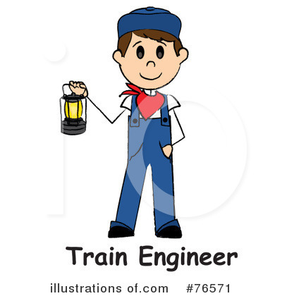 Royalty-Free (RF) Train Engineer Clipart Illustration by Pams Clipart - Stock Sample #76571