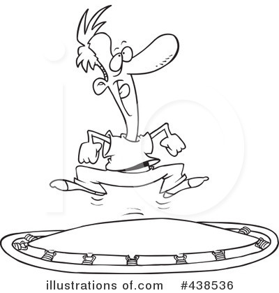 Royalty-Free (RF) Trampoline Clipart Illustration by toonaday - Stock Sample #438536