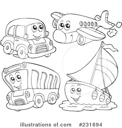Royalty-Free (RF) Transportation Clipart Illustration by visekart - Stock Sample #231694