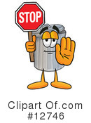 Trash Can Character Clipart #12746 by Mascot Junction