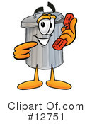 Trash Can Character Clipart #12751 by Mascot Junction