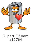 Trash Can Character Clipart #12764 by Mascot Junction