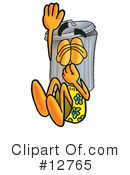 Trash Can Character Clipart #12765 by Mascot Junction