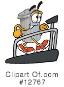 Trash Can Character Clipart #12767 by Mascot Junction