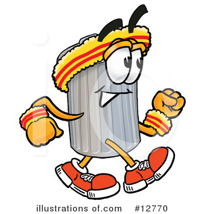 Royalty-Free (RF) Trash Can Character Clipart Illustration by Mascot Junction - Stock Sample #12770