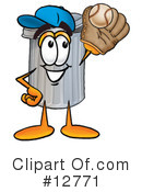 Trash Can Character Clipart #12771 by Mascot Junction