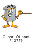 Trash Can Character Clipart #12779 by Mascot Junction