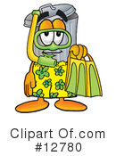 Trash Can Character Clipart #12780 by Mascot Junction