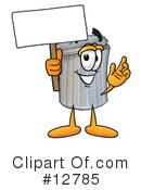 Trash Can Character Clipart #12785 by Mascot Junction