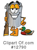 Trash Can Character Clipart #12790 by Mascot Junction