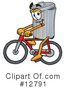Trash Can Character Clipart #12791 by Mascot Junction
