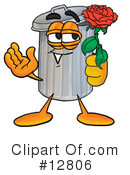 Trash Can Character Clipart #12806 by Mascot Junction