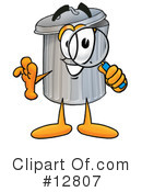 Trash Can Character Clipart #12807 by Mascot Junction