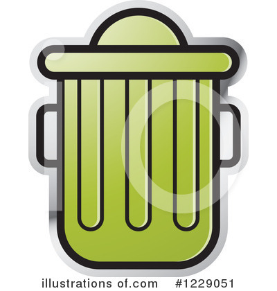 Trash Can Clipart #1229051 by Lal Perera