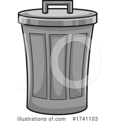 Trash Can Clipart #1741103 by Hit Toon