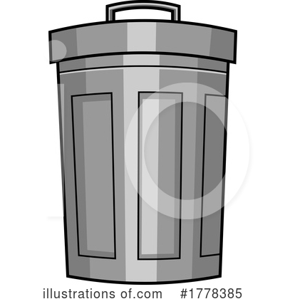 Trash Can Clipart #1778385 by Hit Toon