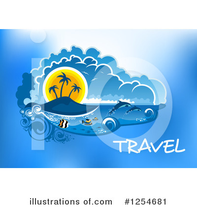 Tropical Island Clipart #1254681 by Vector Tradition SM