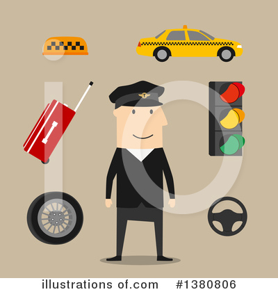 Taxi Clipart #1380806 by Vector Tradition SM
