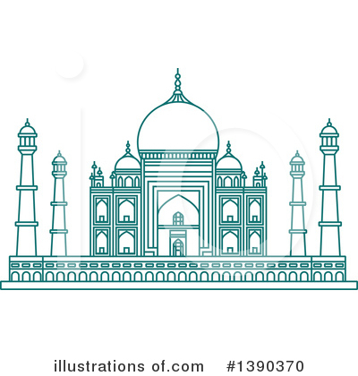 Taj Mahal Clipart #1390370 by Vector Tradition SM
