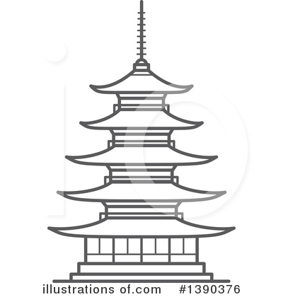 Pagoda Clipart #1390376 by Vector Tradition SM