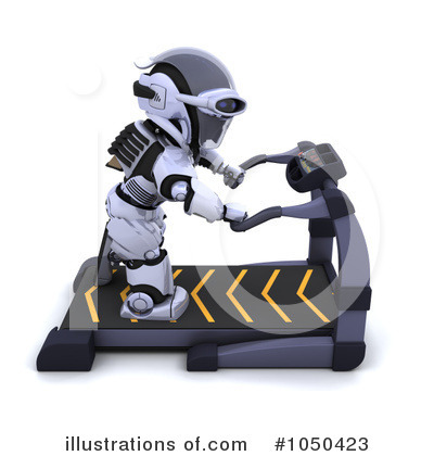 Royalty-Free (RF) Treadmill Clipart Illustration by KJ Pargeter - Stock Sample #1050423